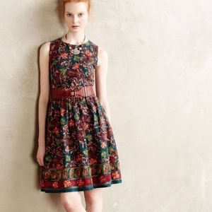 Anthropologie Adelyn Rae Needlepoint Garden Dress, Sz 4